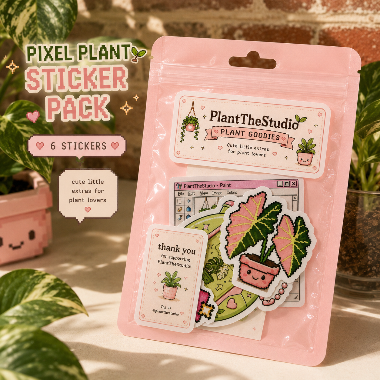 Pixel Plant Sticker Pack