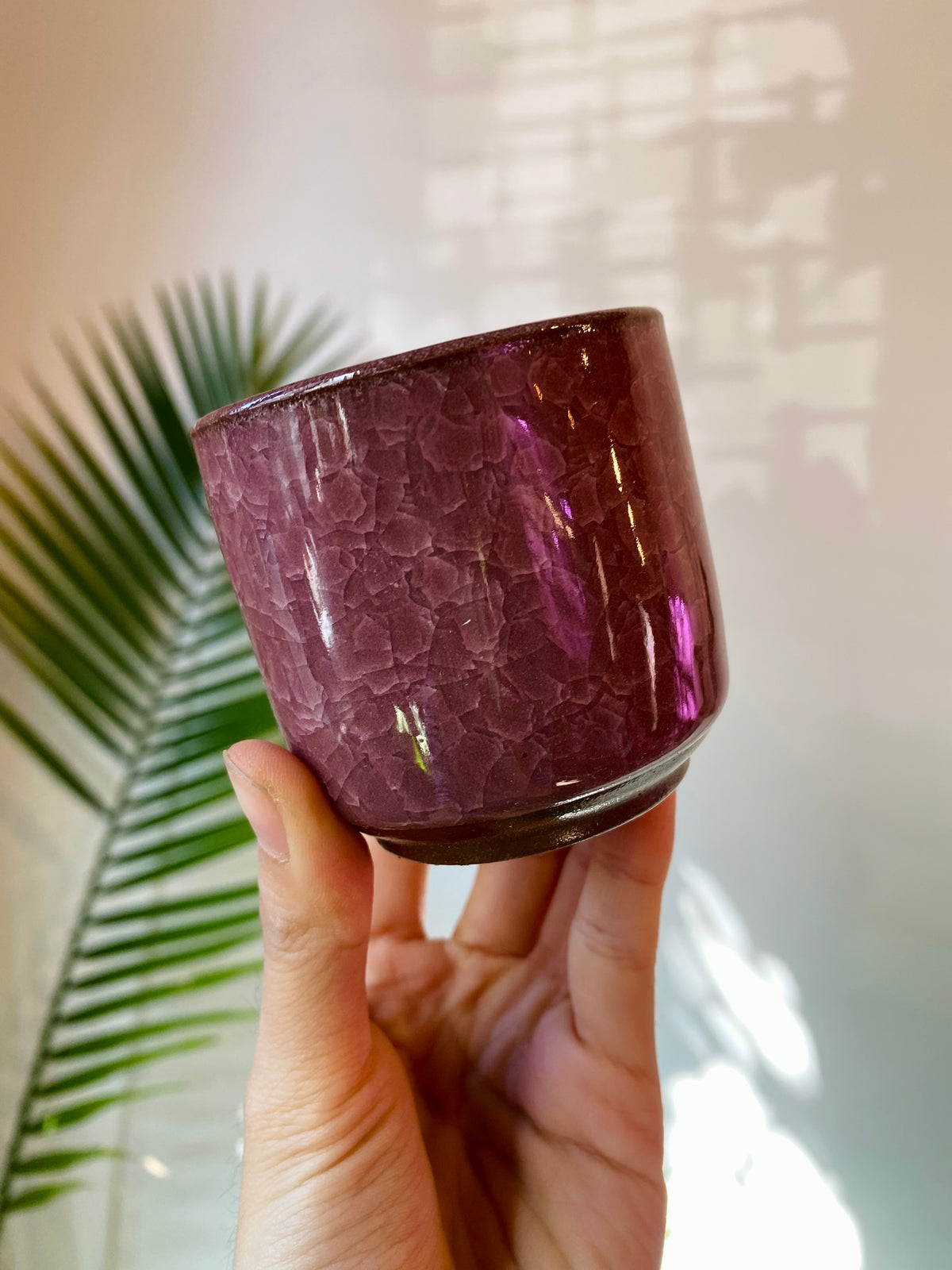 Muted Pink Ceramic Planter with Drainage