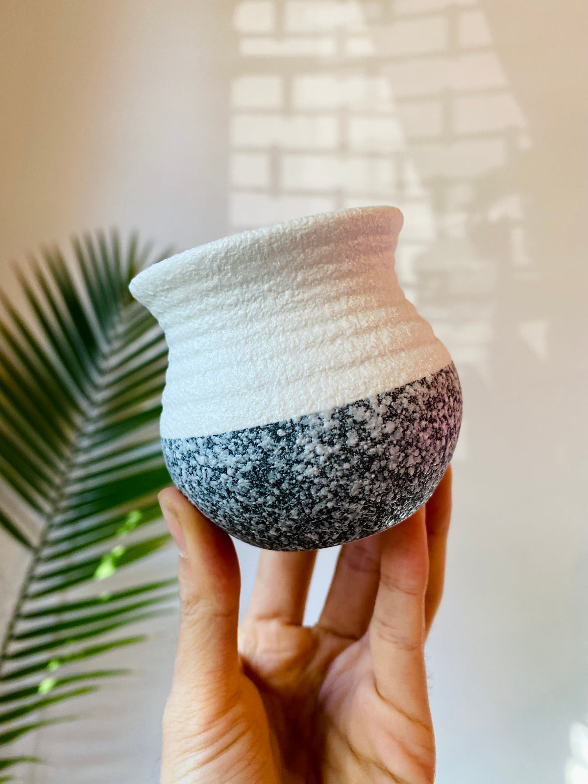 White Ceramic Planter with Drainage