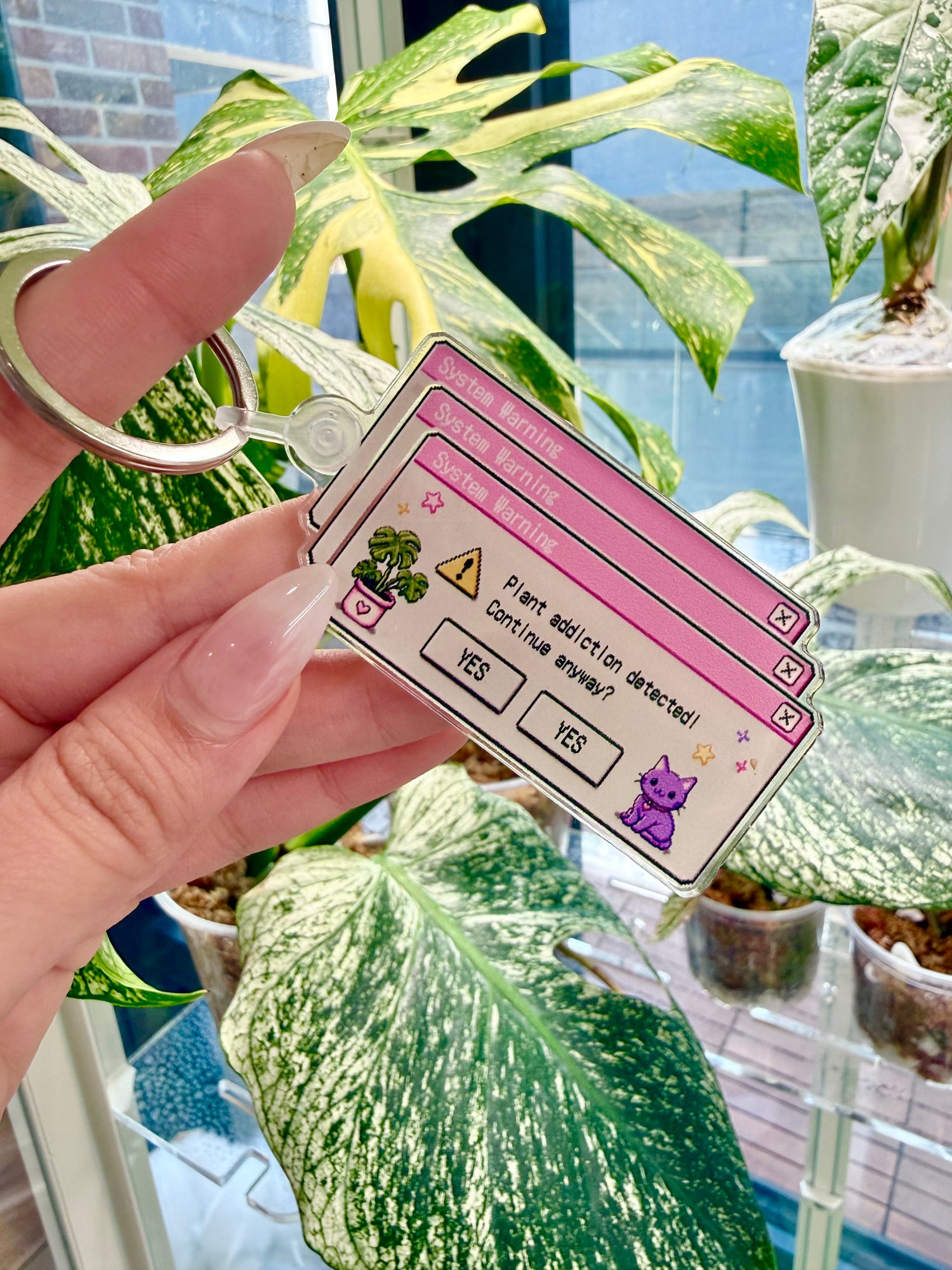 Plant Pixel Keychain