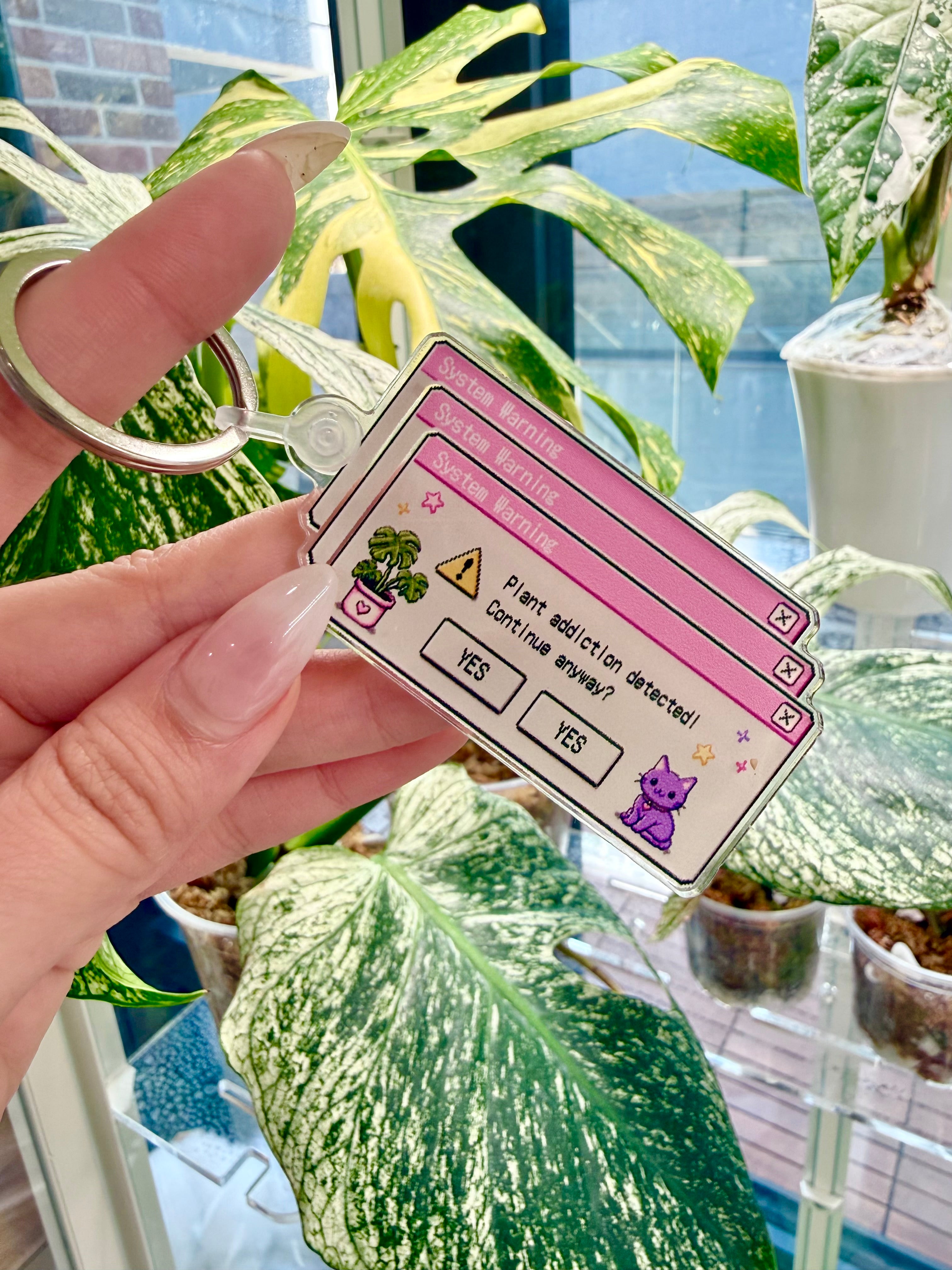 Plant Pixel Keychain