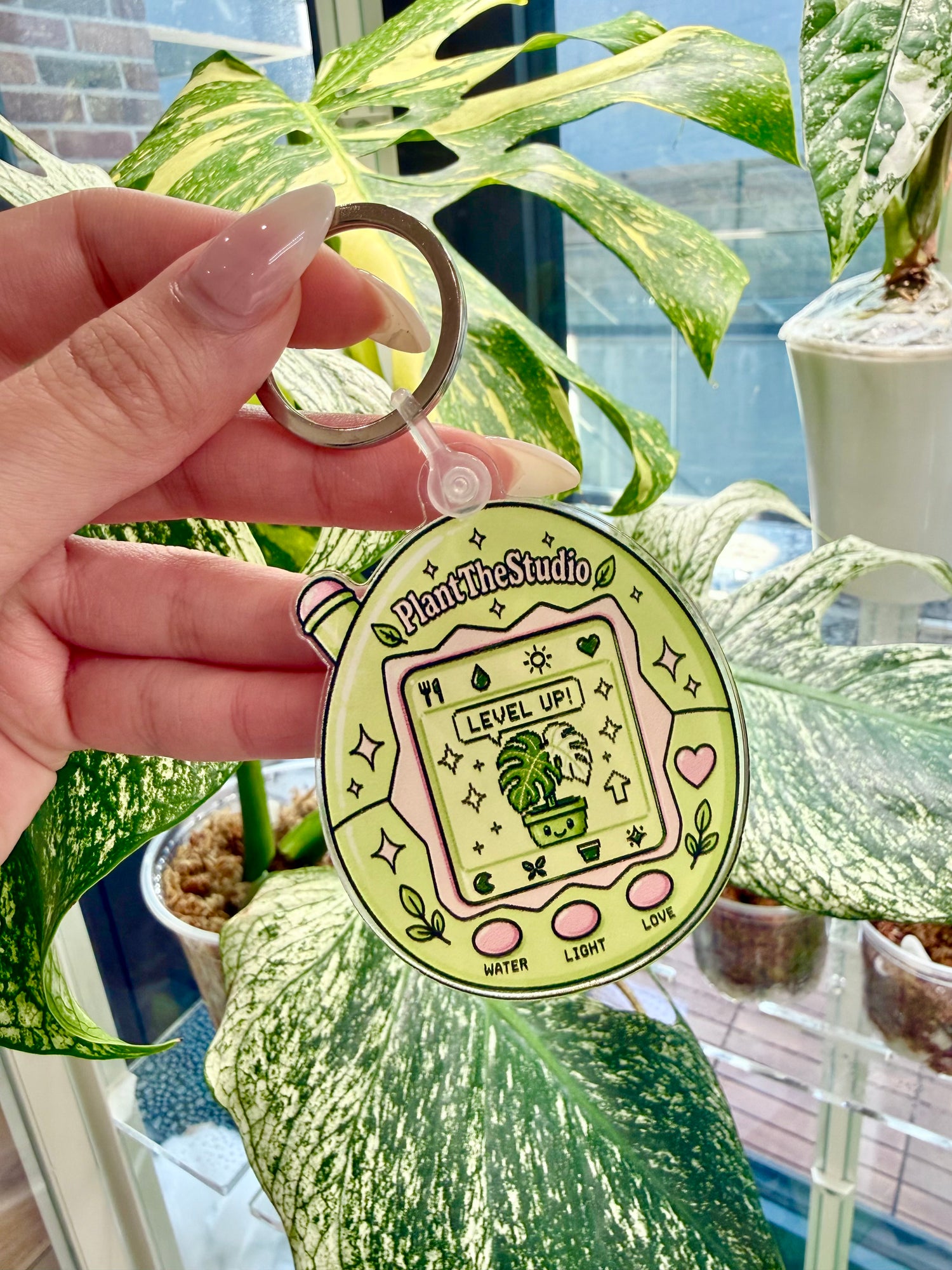 Plant Pixel Keychain