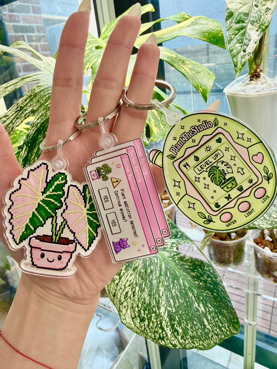 Plant Pixel Keychain