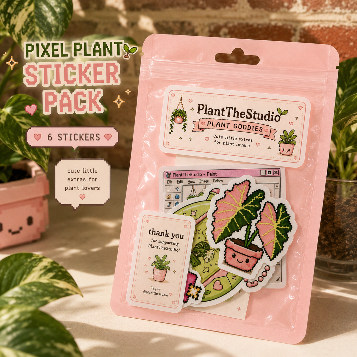 Pixel Plant Sticker Pack