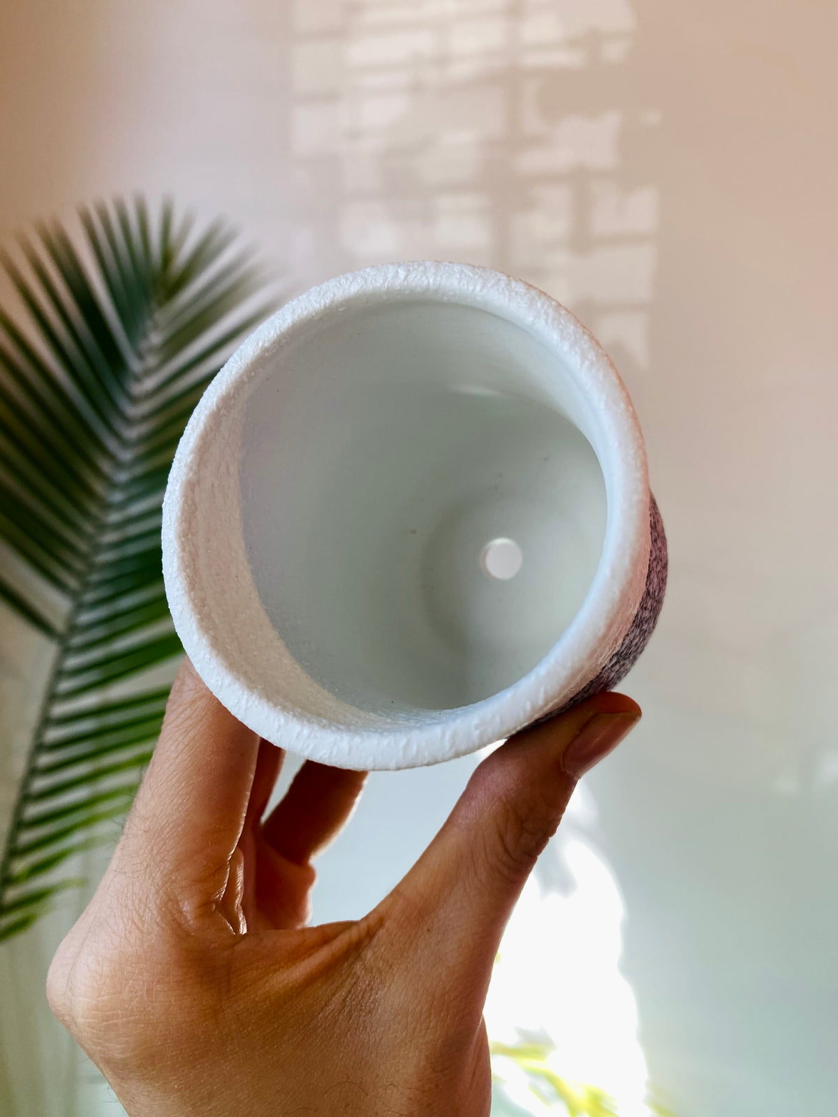 White Ceramic Planter with Drainage 